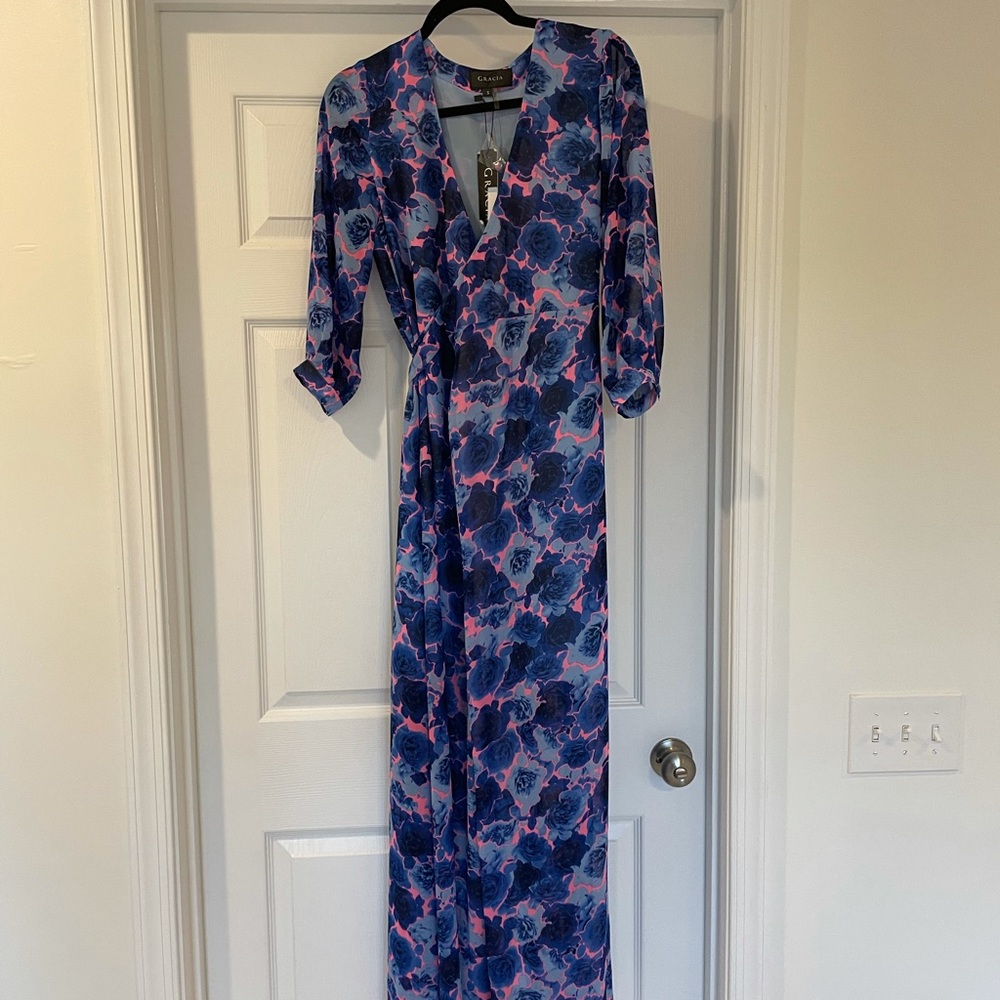 Gracia 3/4 sleeve maxi dress